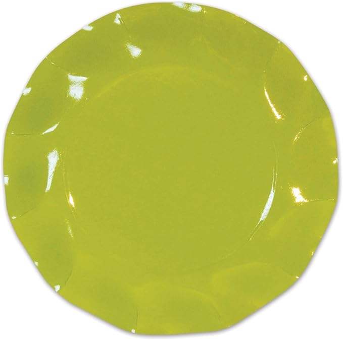 beistle 10-piece 8-1/4-inch plates, small, lime green